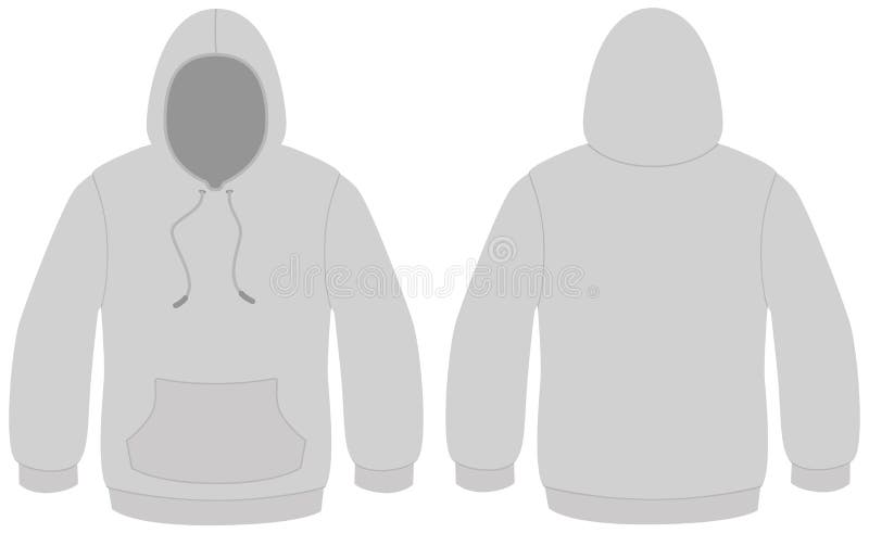 Template vector illustration of a blank hooded sweater. All objects and details are isolated. Colors and white background color are easy to adjust/customize. Template vector illustration of a blank hooded sweater. All objects and details are isolated. Colors and white background color are easy to adjust/customize.