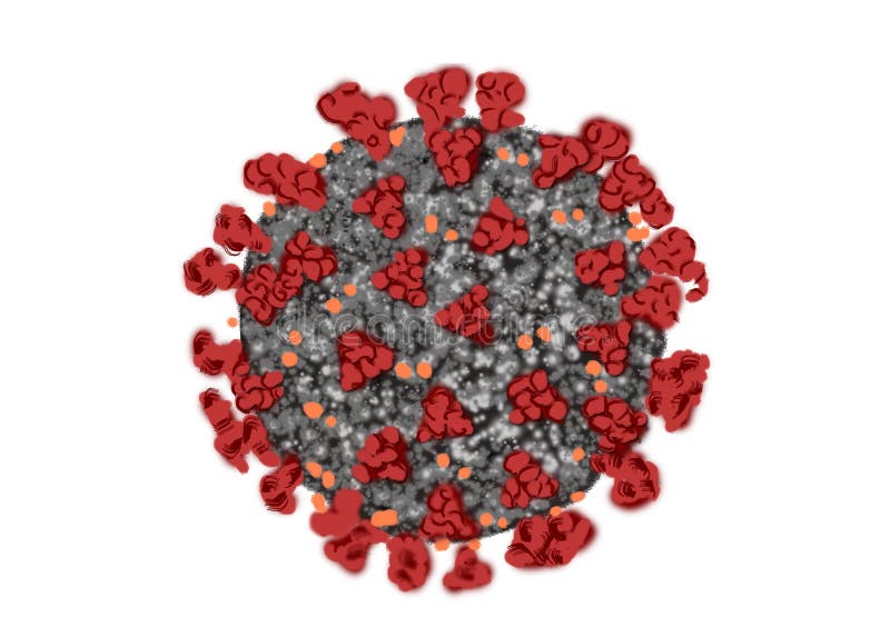 Ilustración generada por un virus de corona