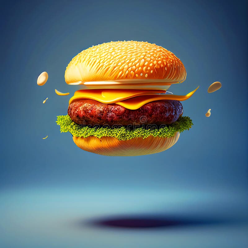 Ilustración generativa clásica cheeseburger ai libre illustration