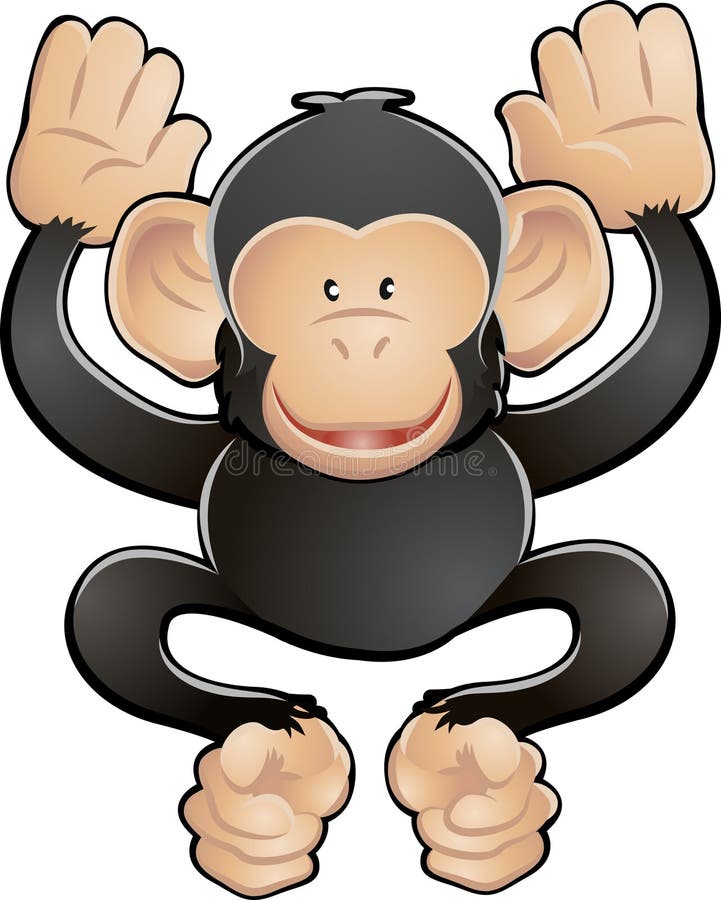 Ilustración linda del vector del chimpancé Ilustración linda del vector del chimpancé