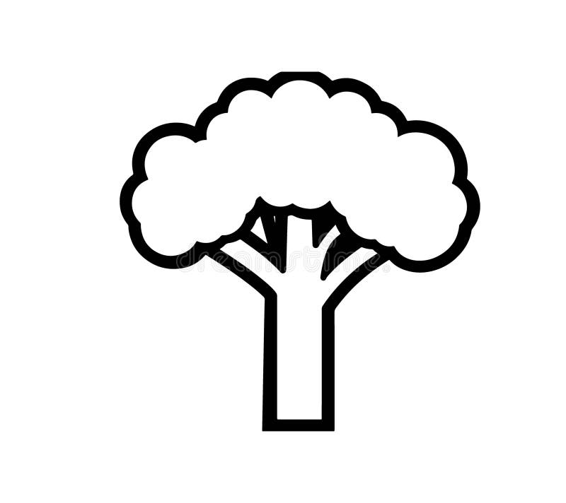 Ilustración a mano de broccoli ilustración del vector