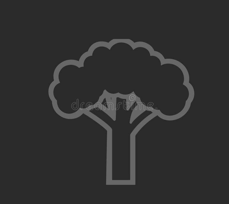 Ilustración a mano de broccoli ilustración del vector