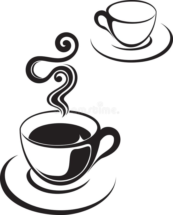 Ilustración o café de la taza de té