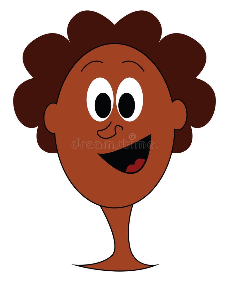 Ilustración vectorial afroamericana con rizos de caricatura libre illustration Ilustración vectorial afroamericana con rizos de caricatura libre illustration
