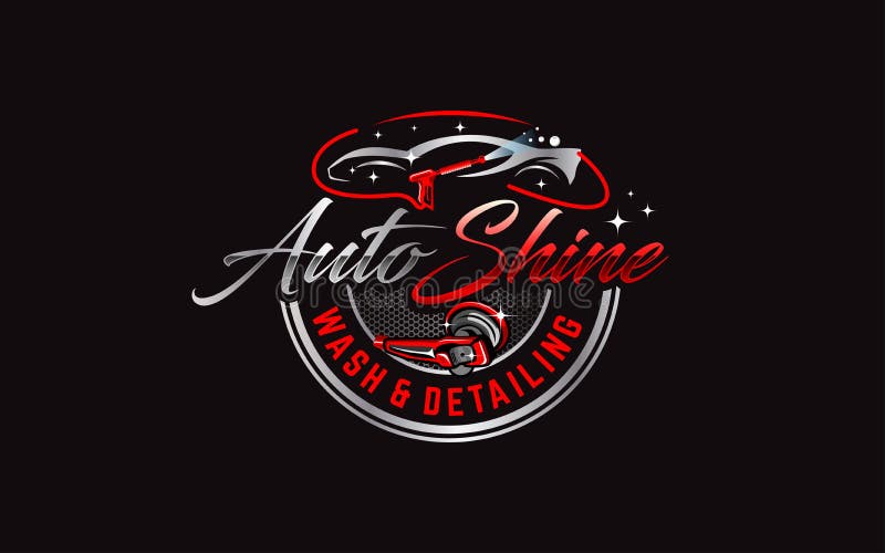 Ilustración vectorial gráfico de la plantilla de diseño del logotipo de servicios de detalle automático05 ilustración del vector