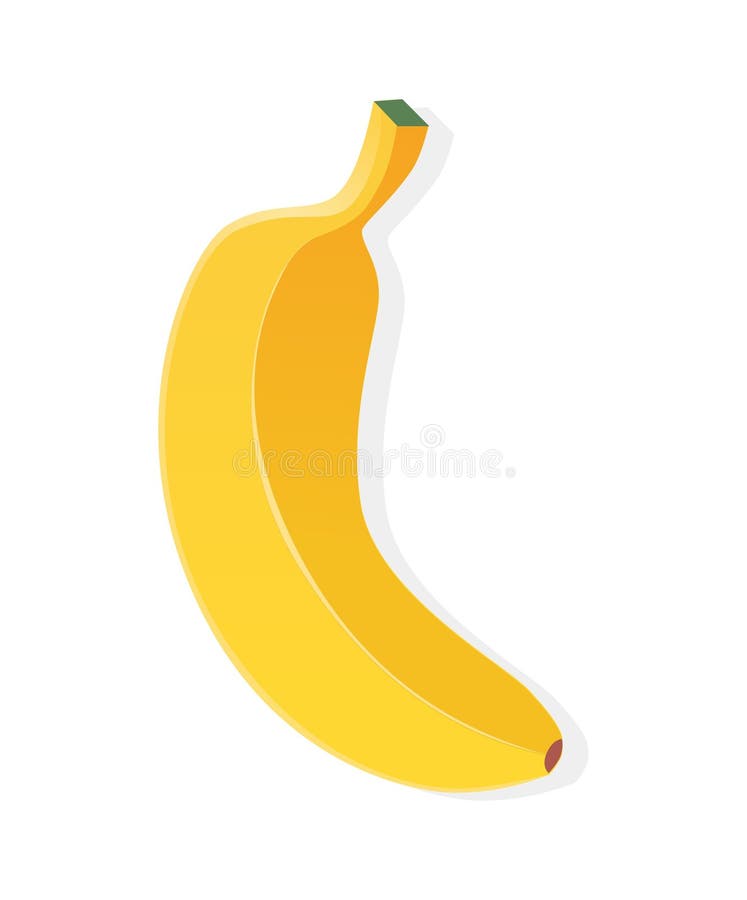 Ilustracja dojrzałego banana żółtego royalty ilustracja