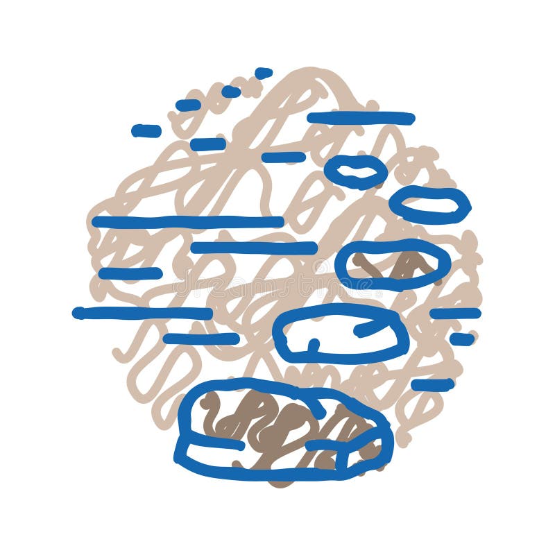 Ilustracja ikony krokowego postępu. Wektor szkicu ikony doodle postępu głów krokowych. znak postępu etapów. ilustracja symbolu izolowanego