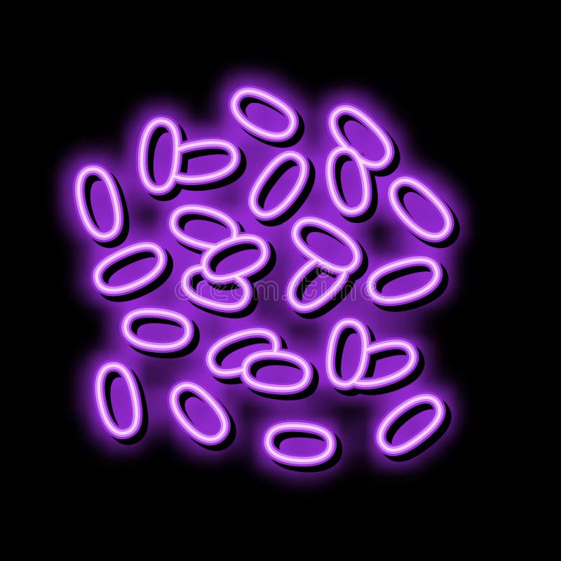 Ilustracja ikony neon glow ziarno ryżu zdrowe ilustracji