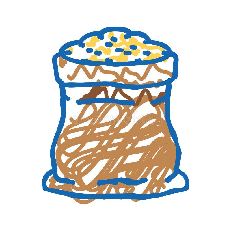 Ilustracja lalki boodle ikony jęczmienia workowego ilustracji