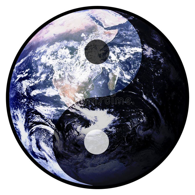 Yin Yang ziemia ilustracja wektor