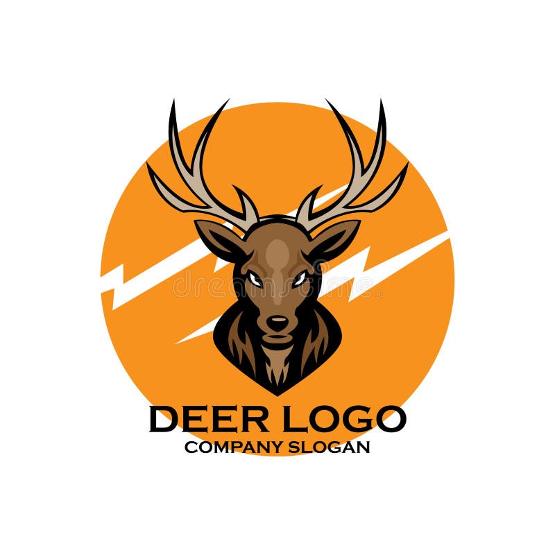 Ilustracja projektu logo jeleni. wektor logo zwierzaka do projektowania jelenia
