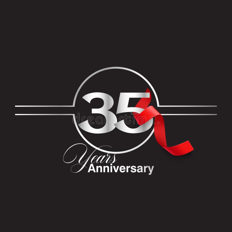 35 Year Anniversary celebration Vector Template Design Illustration. 35 Year Anniversary celebration Vector Template Design Illustration