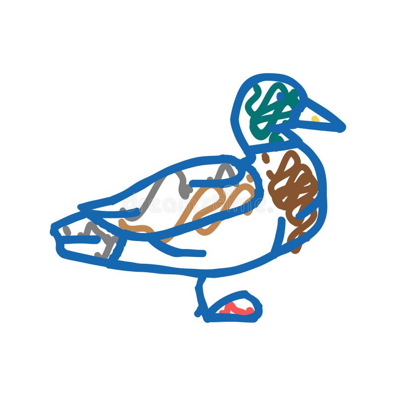 Ilustracja pudełka ikony ptaków kaczki ilustracji