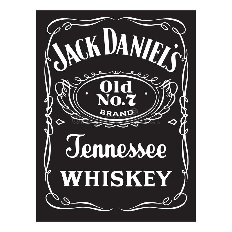 Ilustracja redakcyjna logo Jacka Daniels whiskey