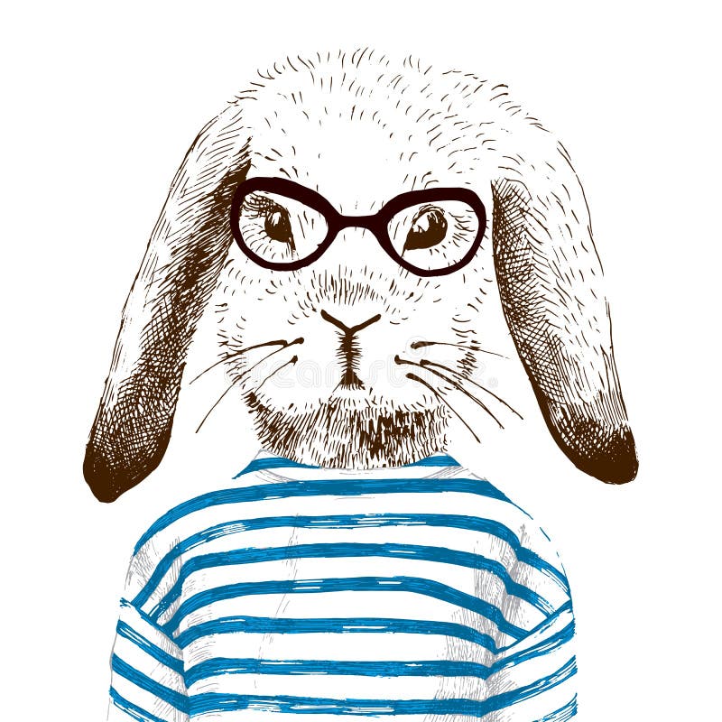 Ilustracja ubierający up królik ilustracja wektor Ilustracja ubierający up królik ilustracja wektor