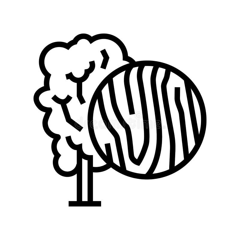 Ilustracja wektora ikony drzewa brzozowego. Wektor ikony drzewa brzozowego. znak z drzewa brzozowego. izolowany symbol konturowy czarna ilustracja