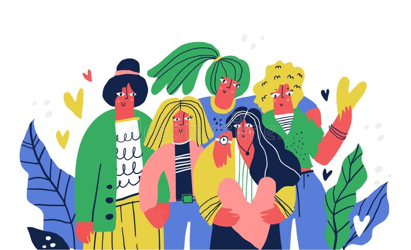 Ilustracja wektora płaskiego rysowanego przez młodzież royalty ilustracja