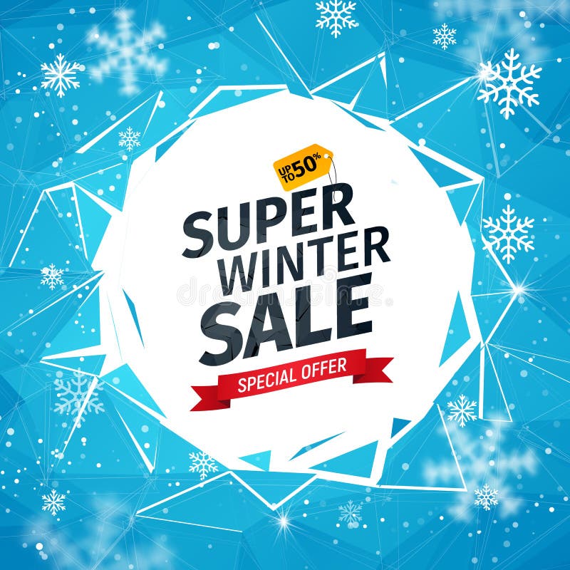 Ilustracja wektora Super Sale Winter Najlepsza oferta — niebieskie trójkąty — tło biznesowe z pustym szablonem miejsca Złamana te royalty ilustracja Ilustracja wektora Super Sale Winter Najlepsza oferta — niebieskie trójkąty — tło biznesowe z pustym szablonem miejsca Złamana te royalty ilustracja