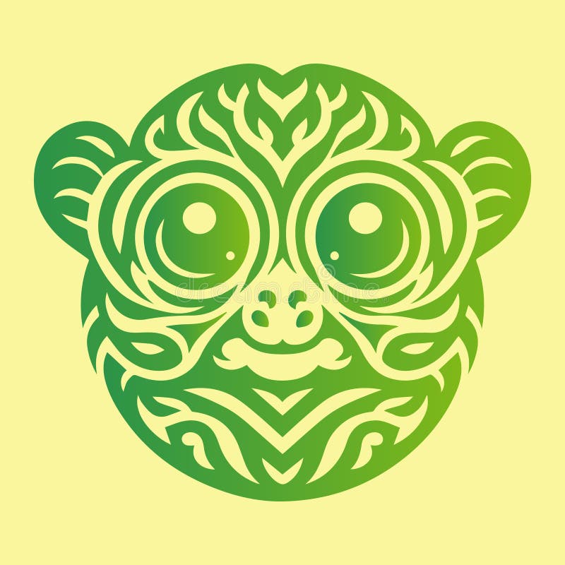 Ilustracja wektorowa ozdobnego wzorca tarsier ilustracja wektor