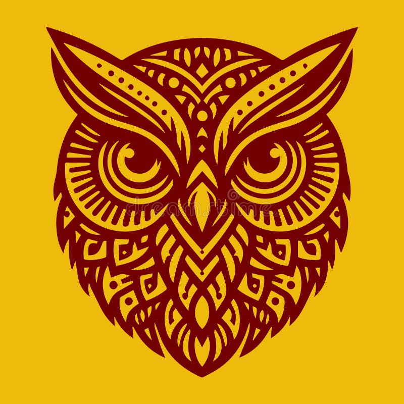 Ilustracja wektorowa prostego wzorca sowy. idealne do projektowania logo firmy edukacyjnej royalty ilustracja