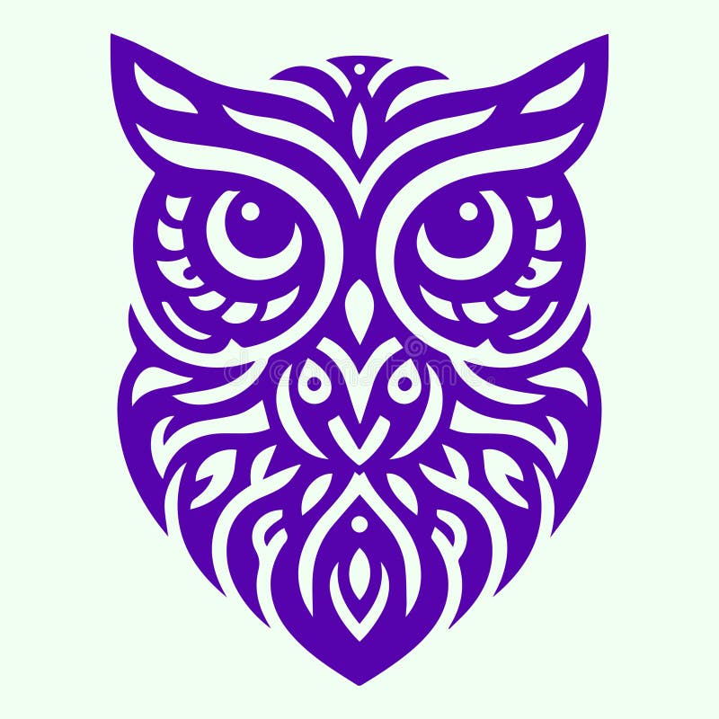 Ilustracja wektorowa prostego wzorca sowy. idealne do projektowania logo firmy edukacyjnej ilustracja wektor