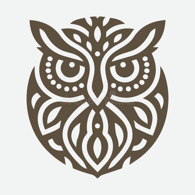 Ilustracja wektorowa prostego wzorca sowy. idealne do projektowania logo firmy ochroniarskiej ilustracja wektor