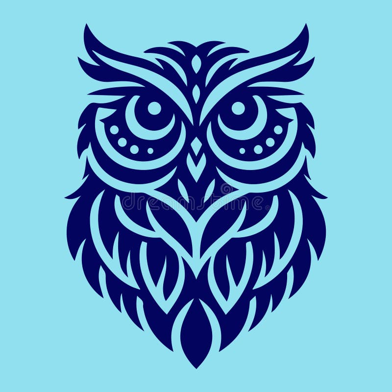 Ilustracja wektorowa prostego wzorca sowy. idealne do projektowania logo firmy ochroniarskiej royalty ilustracja
