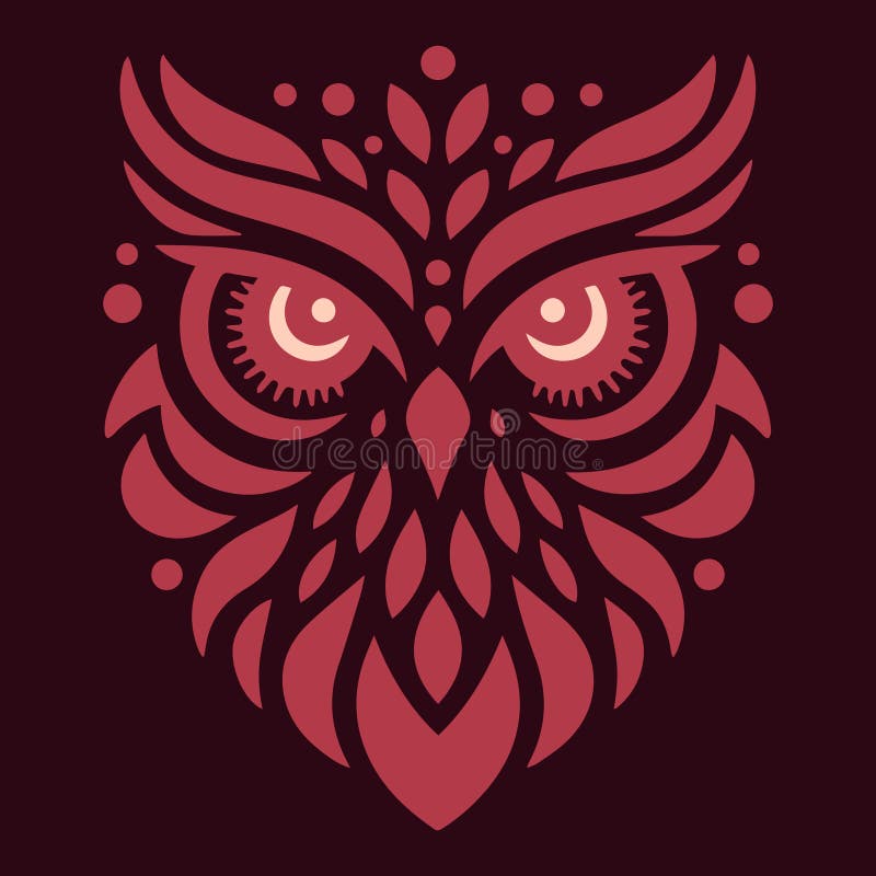 Ilustracja wektorowa prostego wzorca sowy. idealne do projektowania logo royalty ilustracja
