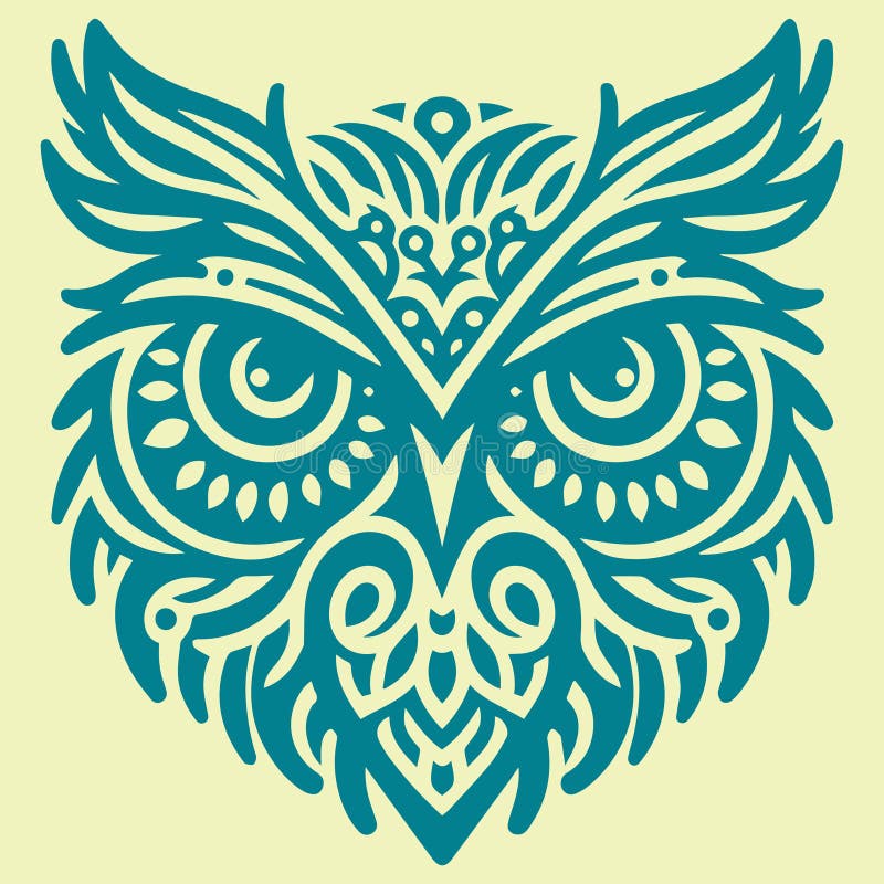 Ilustracja wektorowa prostego wzorca sowy. idealne do projektowania logo royalty ilustracja