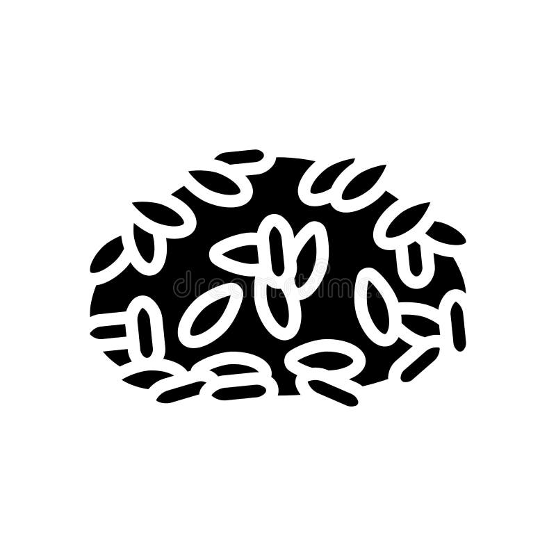 Ilustracja wektorowa symbolu białego ryżu długoziarnistego royalty ilustracja