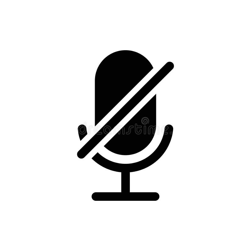 Ilustracja wyciszona mikrofonu audio. wycisz ikonę mikrofonu. ikona mikrofonu retro royalty ilustracja