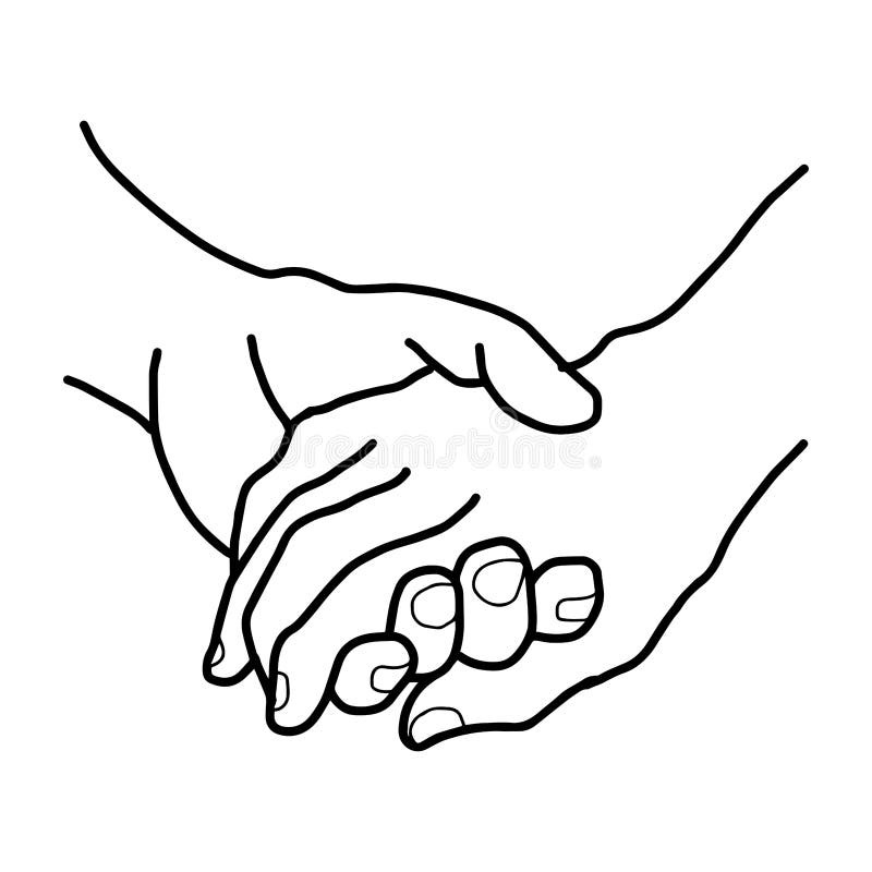 Ilustracyjni wektorowi doodles wręczają patroszonej kobiety i męskiej osoby royalty ilustracja Ilustracyjni wektorowi doodles wręczają patroszonej kobiety i męskiej osoby royalty ilustracja