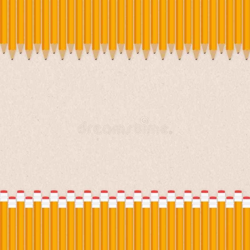 Ilustrare chenar galben 2b pentru creioane vector illustration