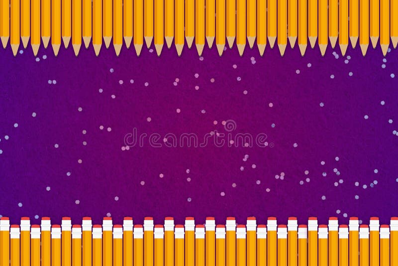 Ilustrare chenar galben 2b pentru creioane royalty free illustration