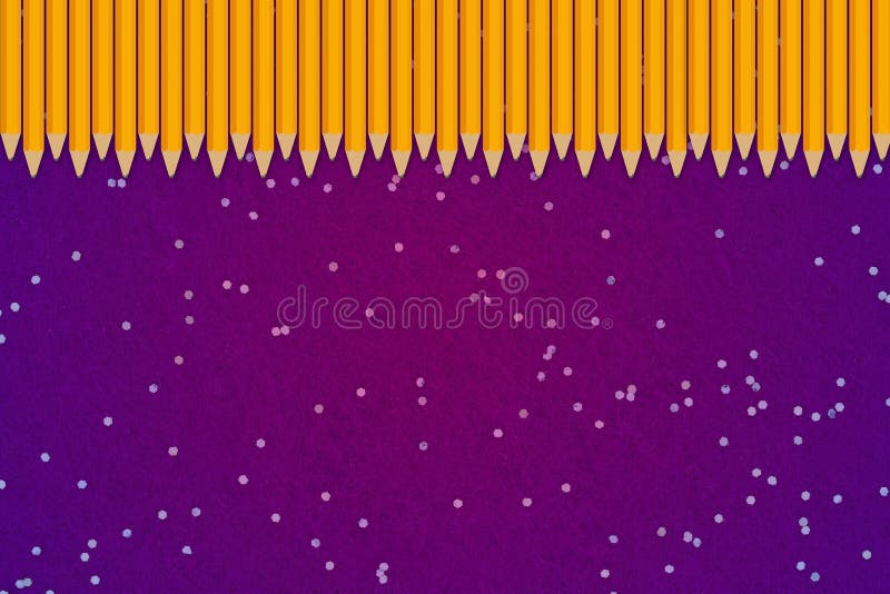 Ilustrare chenar galben 2b pentru creioane stock illustration