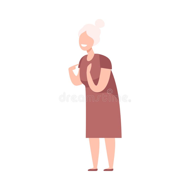 Ilustrare cu aspect surd surd zâmbitor și cu aspect plat vectorial vector illustration