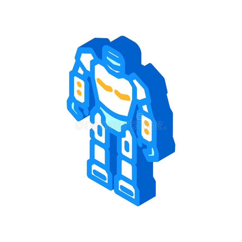 Ilustrare cu pictogramă izometrică a imaginii robot jucărie royalty free illustration