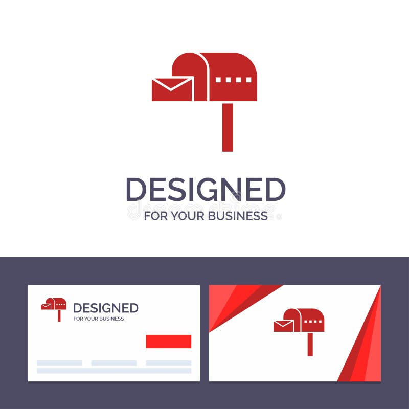 Ilustrare a cutiei poștale pentru cutia poștală de e-mail pentru cutia poștală pentru firme creative și șablonul siglei stock illustration