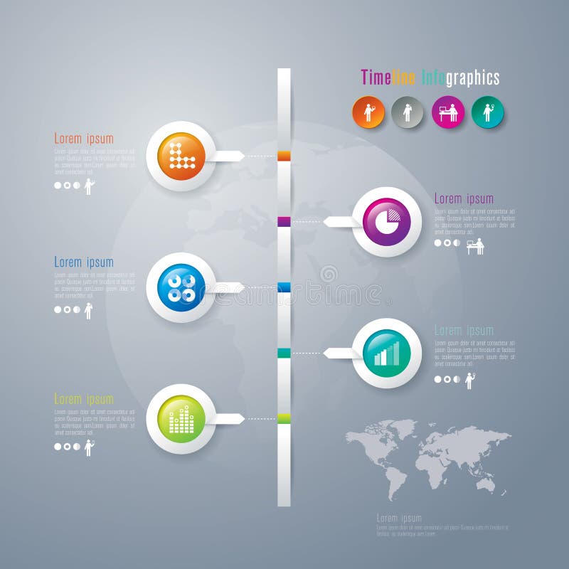 Ilustrare digitală abstractă 3d infografică. royalty free illustration