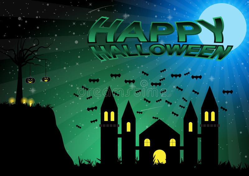 Ilustrare fond de Halloween vectorială stock illustration