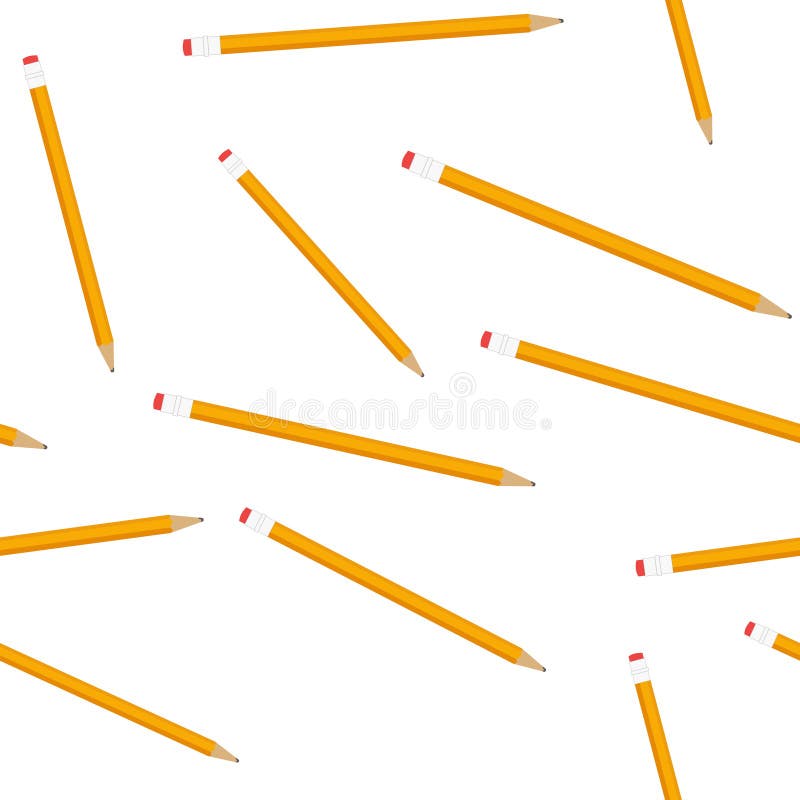 Ilustrare fundal creion galben 2b care se repetă stock illustration