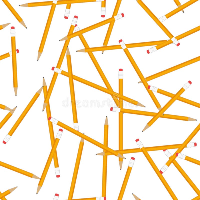 Ilustrare fundal creion galben 2b care se repetă vector illustration