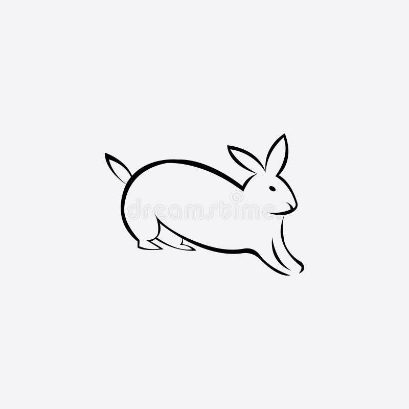 Ilustrare iepurilă a unei pictograme unice pentru design-ul vectorial pentru sigla creativă vector illustration