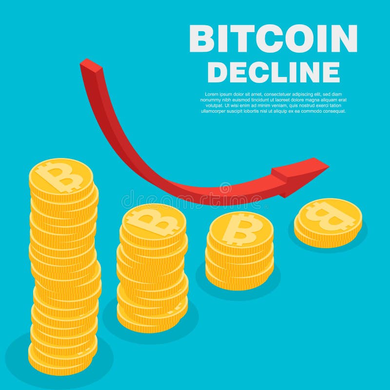 Ilustrare izometrică vectorială a criptei digitale bitcoin. royalty free illustration