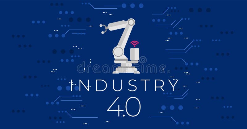 Ilustrare vectorială concept 40 în domeniu. a patra revoluție industrială. vector illustration