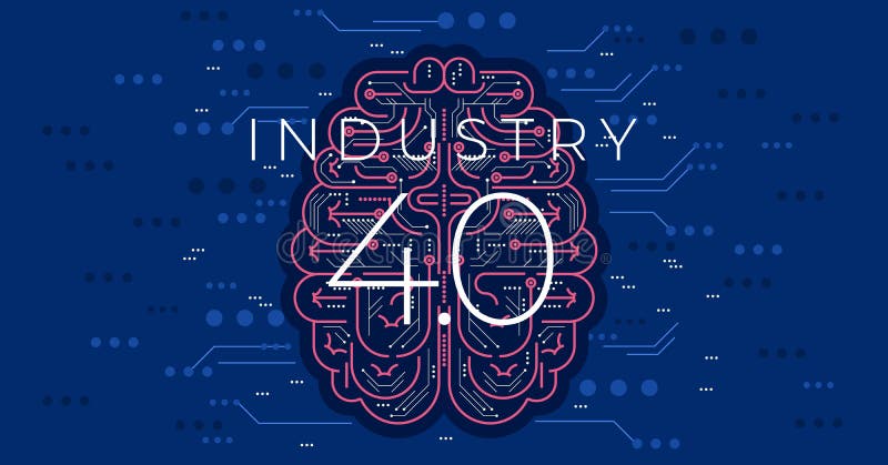 Ilustrare vectorială concept 40 în domeniu. a patra revoluție industrială. vector illustration
