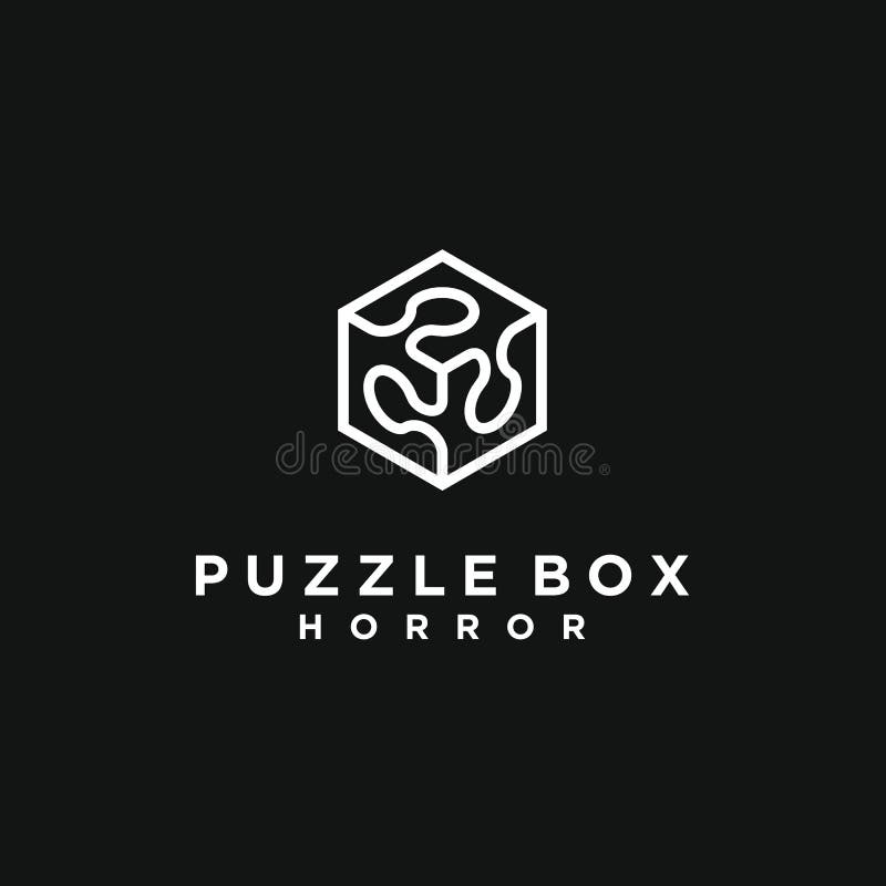Ilustrare vectorială a designului siglei hexagonale pentru puzzle vector illustration