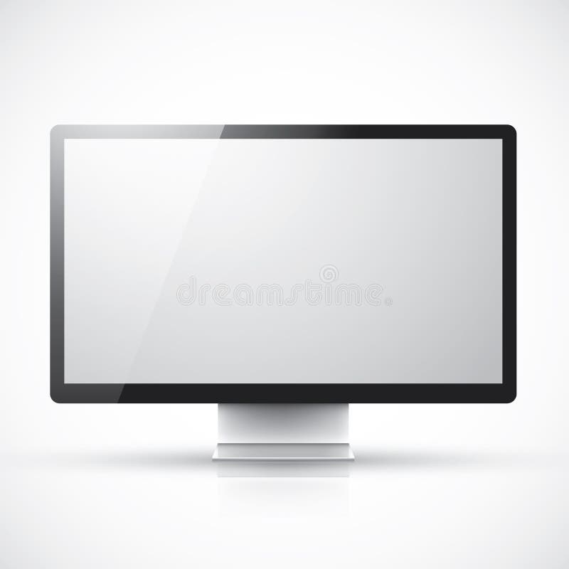 Ilustrare vectorială a ecranului de computer modern stock illustration