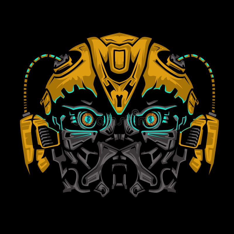 Ilustrare vectorială robot cu detalii vector illustration