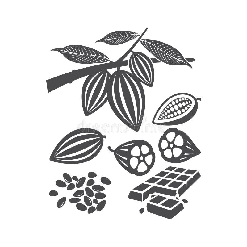 Ilustrarea interesantă a prelucrării ciocolatei vector illustration